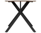ATHENS RECT & LUKAS DINING SET (X4 CHAIRS) - MEDIUM OAK EFFECT/GREY VELVET