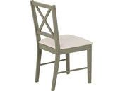 BALFOUR 1+4 DINING SET - SAGE GREEN/OAK EFFECT/MINK MICROSUEDE