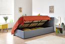 Serena Single Side Lift Ottoman Bed-Grey PU