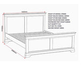 BORDEAUX 4'6" HIGH END BED - IVORY
