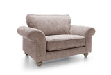 Iris Love Seat - Woodrose