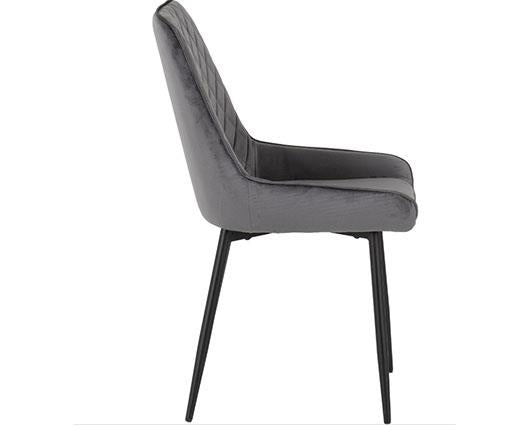 AVERY DINING CHAIR (X2 PER BOX) - GREY VELVET