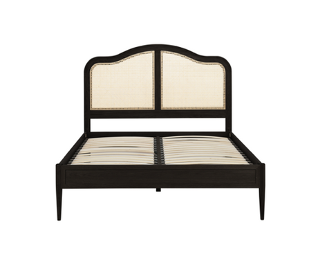 Leonie Rattan Double Bed - Black