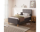 Ashbrook Single Ottoman-Dark Grey