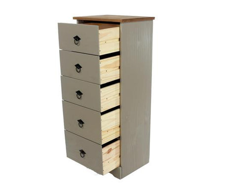 Corona Classic 5 drawer narrow chest of drawers
