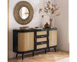Noah 2 Door 3 Drawer Sideboard - Black