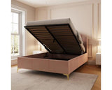 Pettine End Lift Ottoman King Bed - Blush Pink