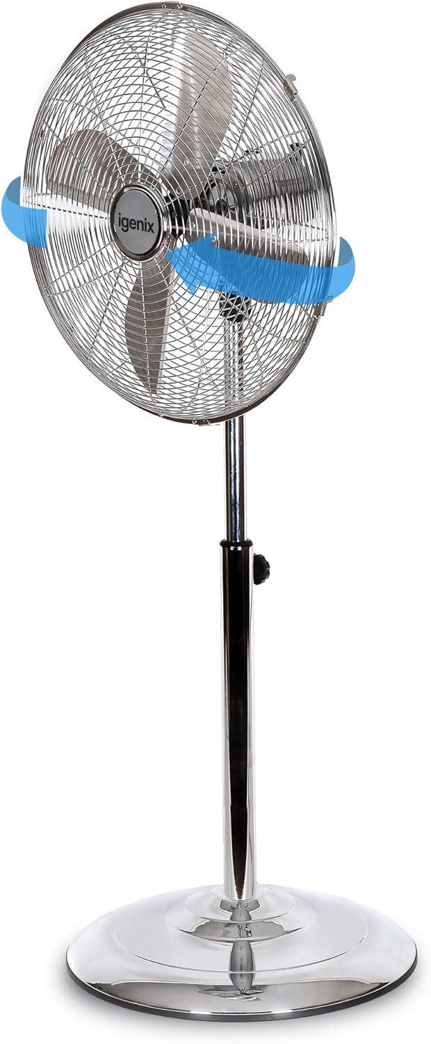 Igenix 16" Chrome Pedestal Fan
