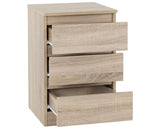 MALVERN 3 DOOR WARDROBE BEDROOM SET - SONOMA OAK EFFECT