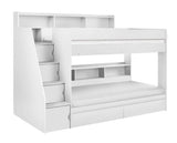CAMELOT STAIRCASE BUNK ALL WHITE - Default Title
