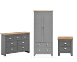 Lincoln 3 Piece Bedroom Set (2 Door Wardrobe, 3+4 Chest, 2 Drawer Bedside)