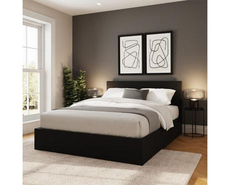 Serena Side Lift Ottoman King Bed - Black