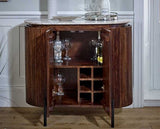 Opal Solid Wood Sideboard/Drinks Cabinet With Marble Top & Metal Legs