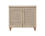 Traditional 2 Door Shoe Cabinet-Oak