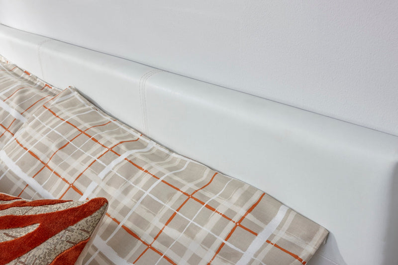 End Lift Ottoman Double Bed - White