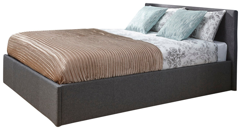 Small Double End Lift Ottoman Bed-Grey