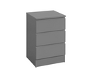 Oakley 3 Drawer Bedside- Grey