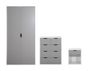 Atrix 3 Piece Bedroom Set 3+2 Drawer-Grey