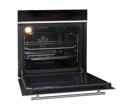 SIA BISO12PSS Built-in Pyrolytic Self Cleaning Single Electric Oven Black