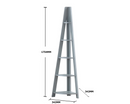 Corner Ladder Bookcase-Grey
