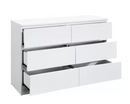 Oakley 6 Drawer Chest- White