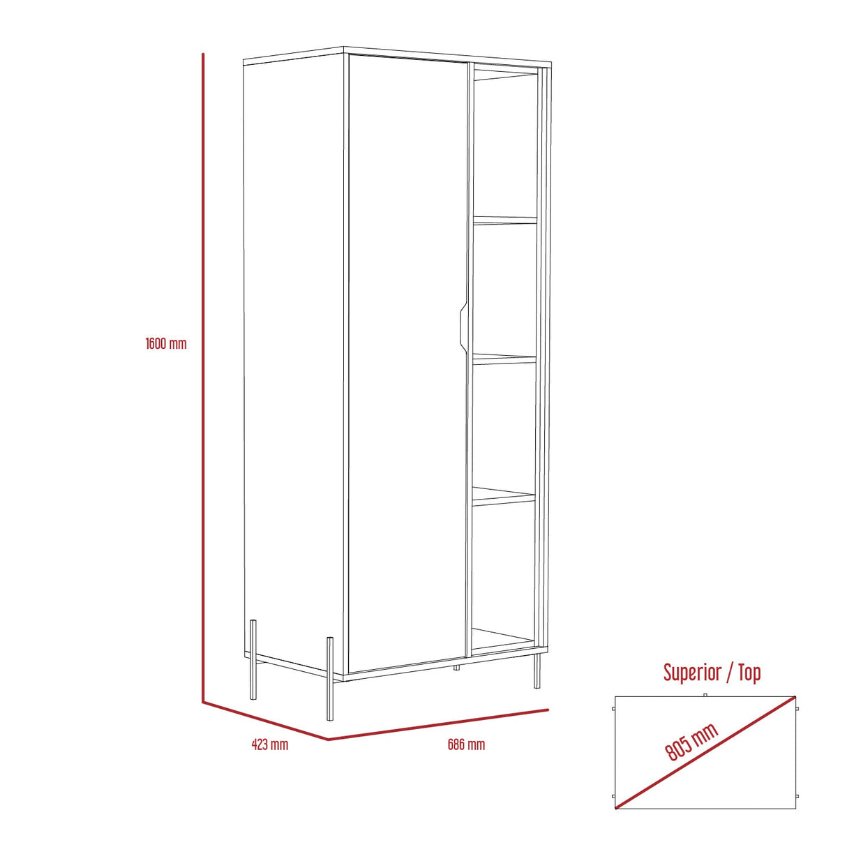 Dexter Bookcase Display Unit