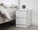 Oakley 2 Drawer Bedside- White