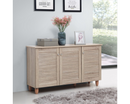 Traditional 3 Door Shoe Cabinet-Oak