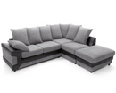 Dulcie Right Hand Facing Corner Sofa - Black & Charcoal