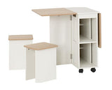 SEYMORE STOWAWAY DINING SET - OAK EFFECT/WHITE