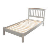 Corona Grey Single Slatted Low-End Bedstead