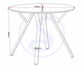 ATHENS ROUND & LUKAS DINING SET (X4 CHAIRS) - CONCRETE/GREY VELVET