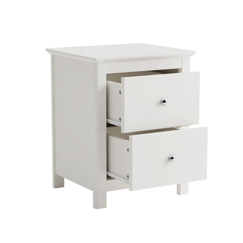 Nairn White 2 drawer bedside cabinet