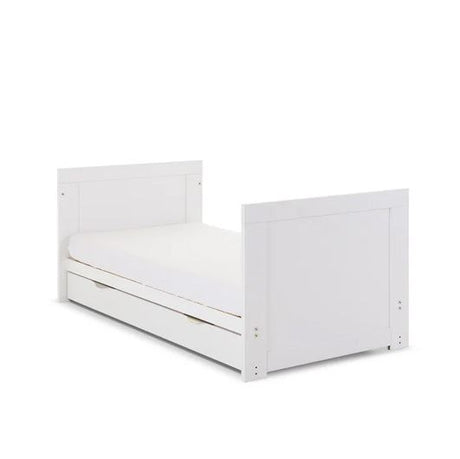 Nika Cot Bed & Under Drawer - White Wash