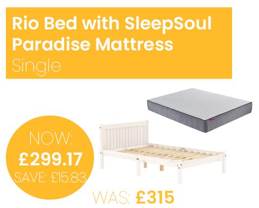 Rio Bed with SleepSoul Paradise Mattress - Single