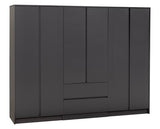 MALVERN 6 DOOR 2 DRAWER WARDROBE - GREY