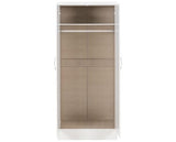 NEVADA 2 DOOR ALL HANGING WARDROBE - WHITE GLOSS