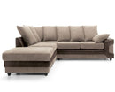 Dulcie Left Hand Facing Corner Sofa - Brown & Beige