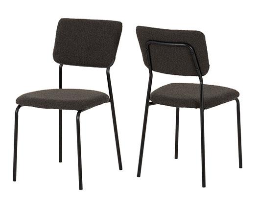 SHELDON DINING CHAIR (X4 PER BOX) - GREY BOUCLE FABRIC