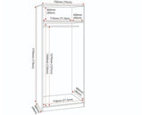 DAKOTA 2 DOOR WARDROBE - DARK GREY