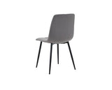 Axel Oval Fluted Dining Table with 4 Fabric Chairs - Oak