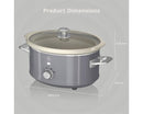 Swan 3.5L Slow Cooker Retro Grey