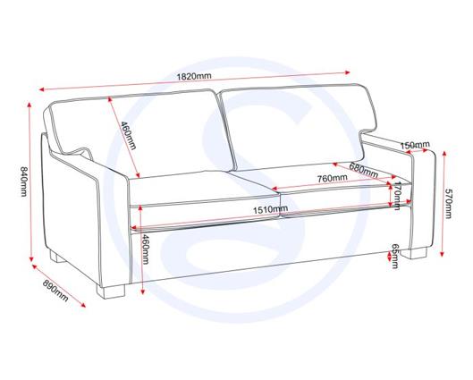 Eton Sofa Bed - Dark Grey Fabric