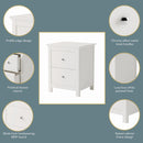 Nairn White 2 drawer bedside cabinet