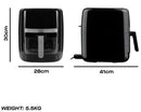 8L Air Fryer with Window and Divider