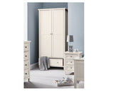 Acadia 2 Door Combination Wardrobe - Surf White