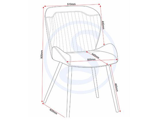 QUEBEC DINING CHAIR (X4 PER BOX) - GREY FAUX LEATHER
