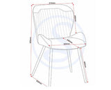 QUEBEC DINING CHAIR (X4 PER BOX) - GREY FAUX LEATHER