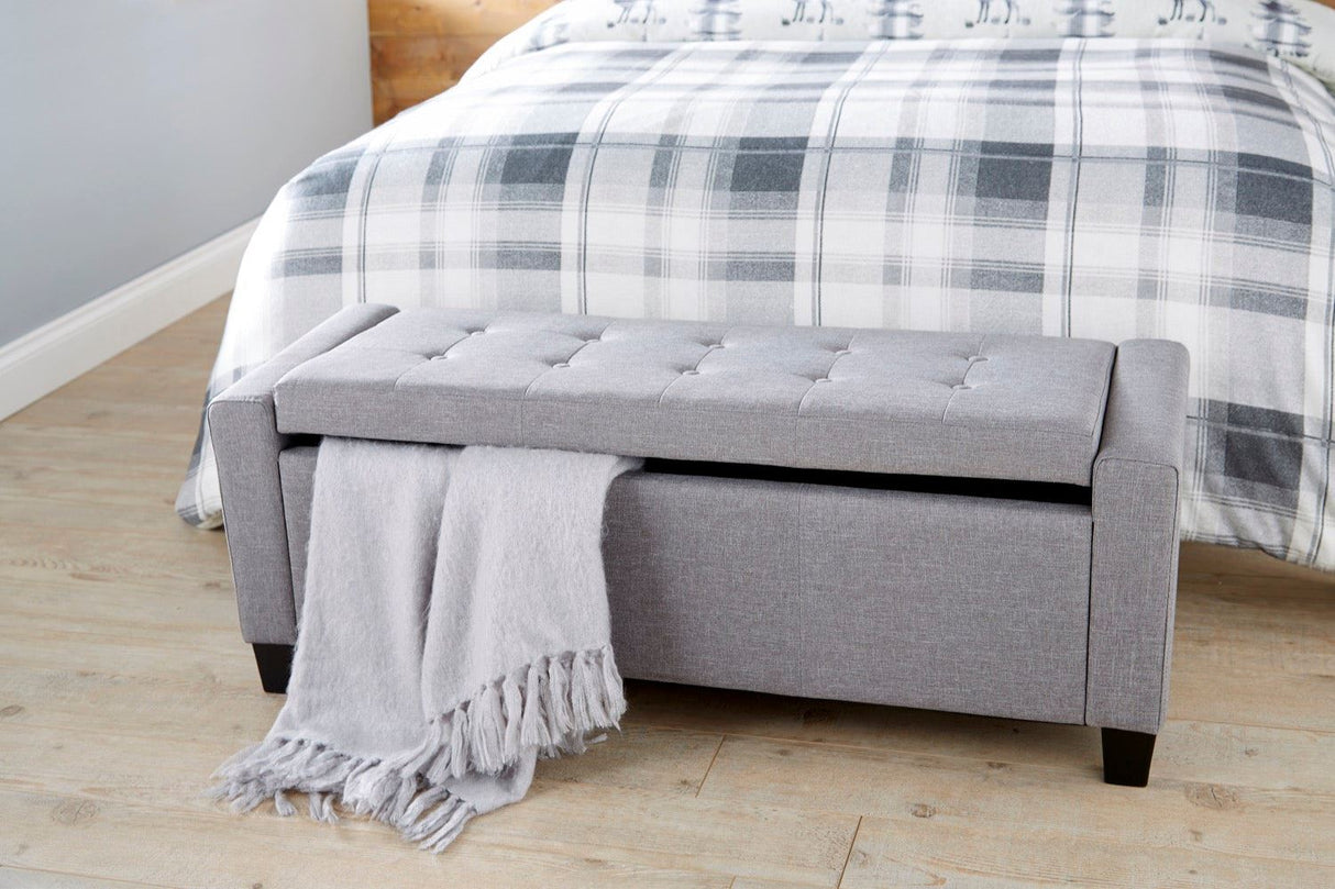 Vanessa Ottoman Bench-Grey