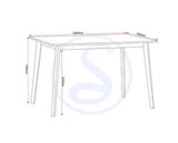 BALFOUR 1+4 DINING SET - WHITE/OAK EFFECT/GREY FABRIC